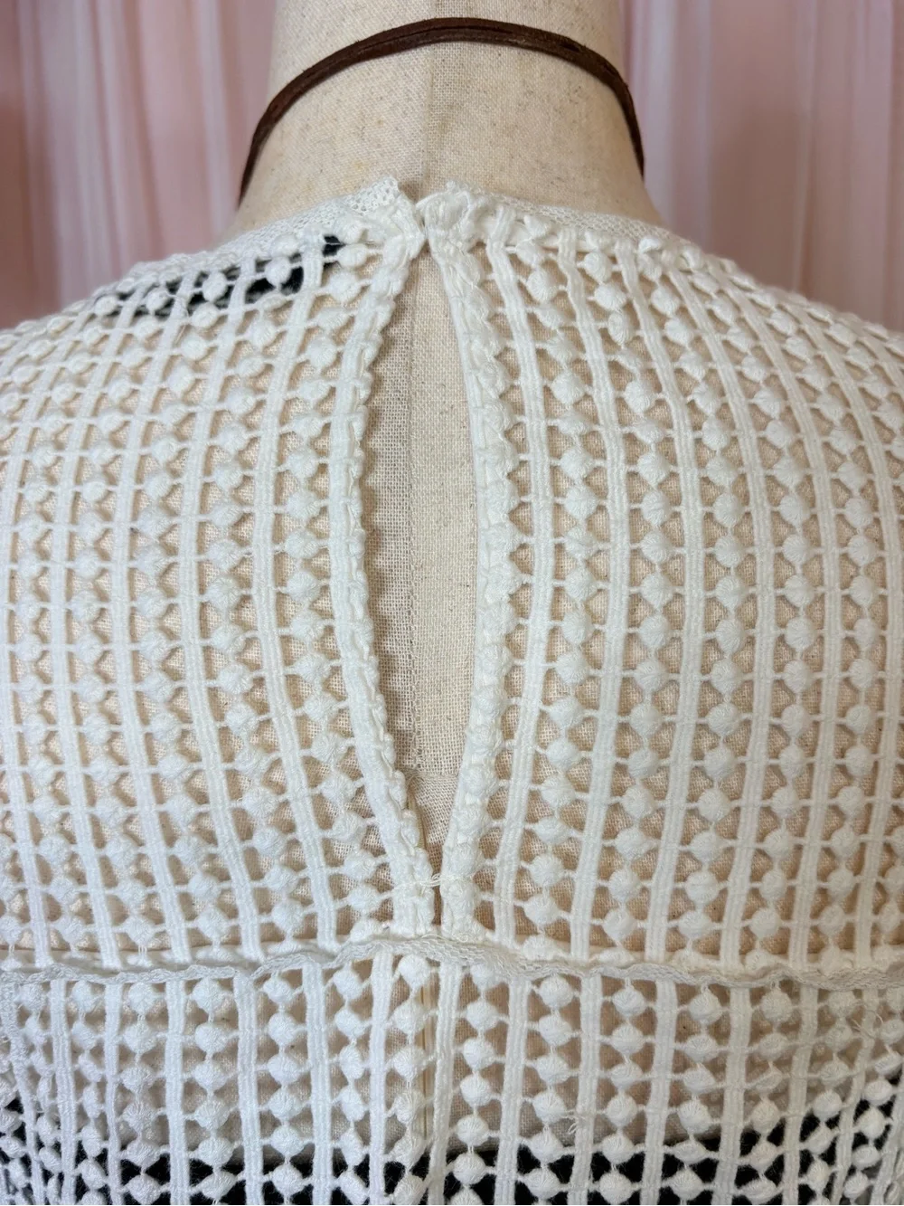 Zara Woman White Crochet Lace Openwork Top XS